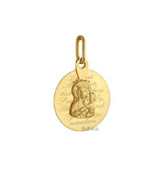 Zawieszka złota Medalik z modlitwą pr.585