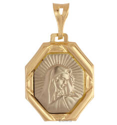 Zawieszka złota medalik z wizerunkiem Matki Boskiej pr.585