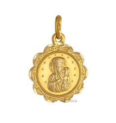 Zawieszka złota Medalik z Matką Boską i Dzieciątkiem pr.585