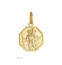 Zawieszka złota Medalik św. Krzysztof  pr.585