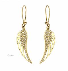 Kolczyki złote skrzydła anioła pr.585