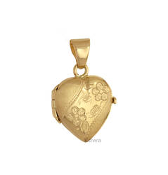 Zawieszka złota Medalion Serce pr.585