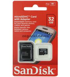 Karta Sandisk Micro SD 32GB (microSD HC) + AdapterSD C4
