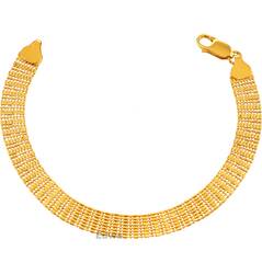 Bransoletka złota, taśma- siatka pr.585 19 cm
